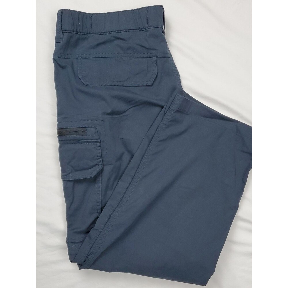 BC Clothing Convertible Cargo Pants | Mens XL x 30 Navy Zip Off Hiking Shorts